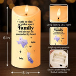 Far Apart, But Close At Heart - Family Personalized Custom LED Candle - Christmas Gift For Family Members