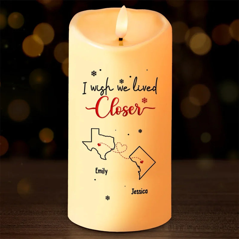 True Friends Are Always Together In Spirit - Bestie Personalized Custom LED Candle - Christmas Gift For Best Friends, BFF, Sisters