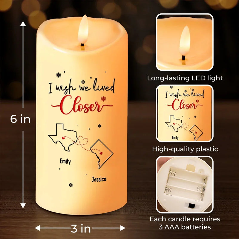 True Friends Are Always Together In Spirit - Bestie Personalized Custom LED Candle - Christmas Gift For Best Friends, BFF, Sisters