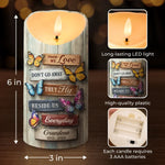 Your Spirit Continues To Inspire - Memorial Personalized Custom LED Candle - Christmas Gift, Sympathy Gift For Family Members