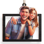 Custom Couple Photo Christmas Gifts - Personalized Ornament
