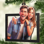 Custom Couple Photo Christmas Gifts - Personalized Ornament