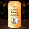 Custom Photo LED Candle - Personalized Christmas Memorial Sympathy Gifts For Loss Of Mom, Dad - This Candle Burns In Loving Memory