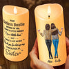 Thank You For Being My Unbiologial Sister - Bestie Personalized Custom LED Candle - Christmas Gift For Best Friends, BFF, Sisters