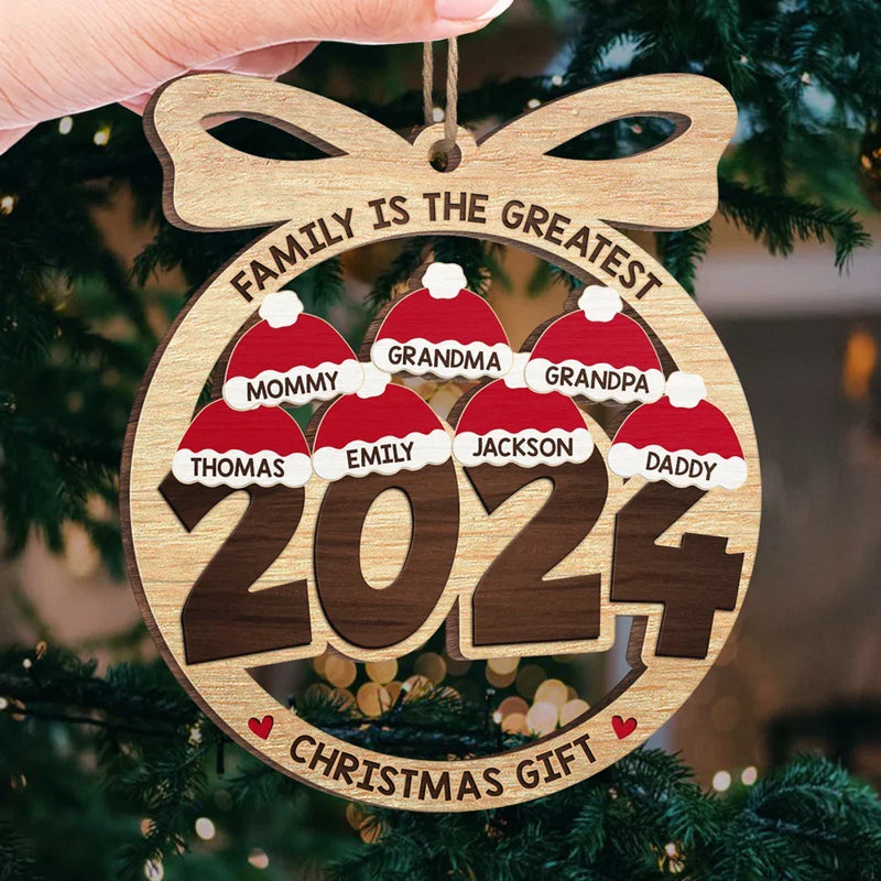 The Love Between Family Is Forever - Family Personalized Custom Ornament - Wood Custom Shaped - Christmas Gift For Family Members