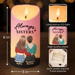 The Bond Between Us Will Always Be Strong - Bestie Personalized Custom LED Candle - Christmas Gift For Best Friends, BFF, Sisters