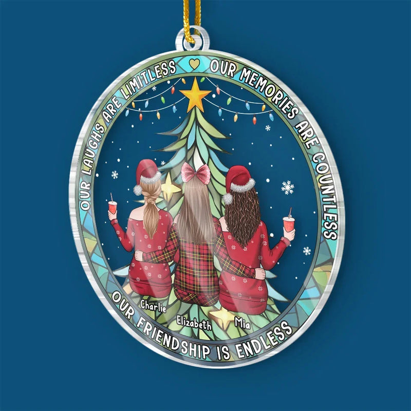 Christmas Is Magical, Just Like Our Friendship - Bestie Personalized Custom Ornament - Acrylic Custom Shaped - Christmas Gift For Best Friends, BFF, Sisters