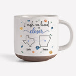 Even Miles Apart, We're Always Close At Heart - Bestie Personalized Custom Printed Pottery Mug - Gift For Best Friends, BFF, Sisters