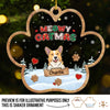 Happy Pawlidays - Dog & Cat Personalized Custom 3 Layers Shaker Ornament - Christmas Gift For Pet Owners, Pet Lovers