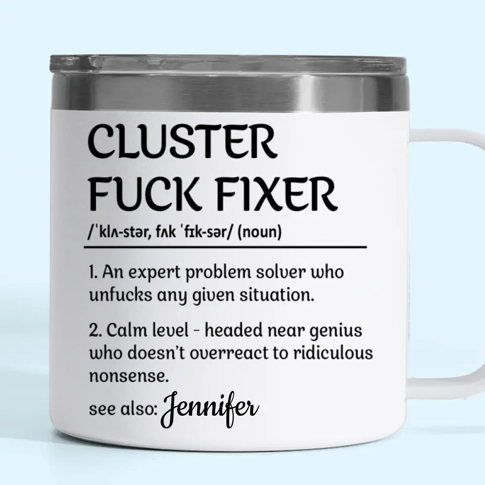 I Appreciate The Effort You Put Into Your Work - Coworker Personalized Custom 14oz Stainless Steel Tumbler With Handle - Gift For Coworkers, Work Friends, Colleagues