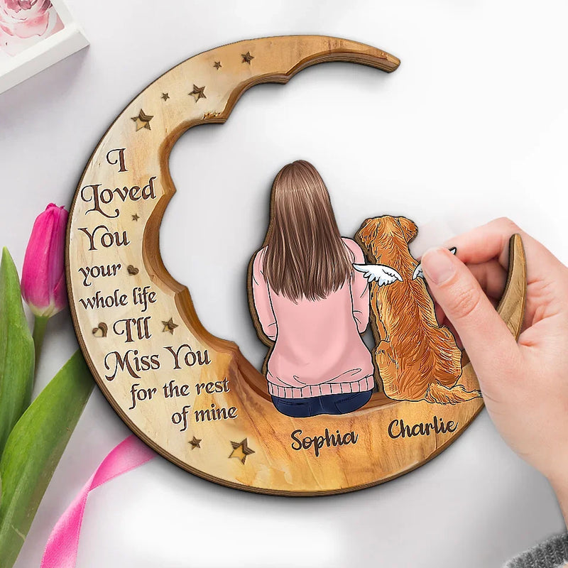 I'll Miss You For The Rest Of Mine - Memorial Personalized Custom 2-Layered Wooden Plaque With Stand - Sympathy Gift, Christmas Gift For Pet Owners, Pet Lovers