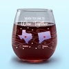 Far Away, But Never Out Of My Heart - Bestie Personalized Custom Wine Glass - Gift For Best Friends, BFF, Sisters
