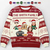 Soyez en sécurité et heureux pendant les fêtes de fin d'année - Sweat-shirt personnalisé pour toute la famille - Pull en laine unisexe - Cadeau de Noël pour les membres de la famille, les propriétaires d'animaux et les amoureux des animaux