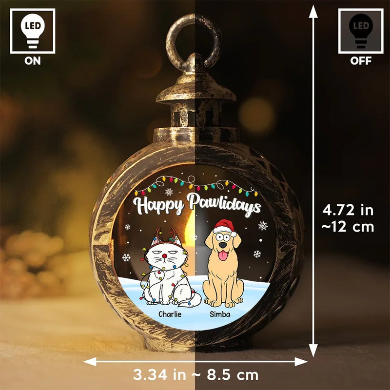 The Bond With A Pet Is A Special Kind Of Love - Dog & Cat Personalized Custom Candlelight Lantern Ornament - Christmas Gift For Pet Owners, Pet Lovers