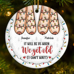 Friendship Is The Only Cement That Will Ever Hold The World Together - Bestie Personalized Custom 3D Inflated Effect Printed Ornament - Ceramic Round Shaped - Christmas Gift For Best Friends, BFF, Sisters