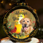 Custom Photo Time Spent With Pets Is Never Wasted - Memorial Personalized Custom Candlelight Lantern Ornament - Sympathy Gift, Christmas Gift For Pet Owners, Pet Lovers