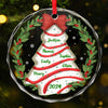 Gathered Under One Tree - Family Personalized Custom Circle Glass Ornament - Christmas Gift For Family Members