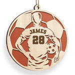 Custom Soccer Player Name & Number Gifts for Soccer Fans - Personalized Ornament
