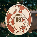Custom Soccer Player Name & Number Gifts for Soccer Fans - Personalized Ornament
