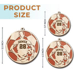 Custom Soccer Player Name & Number Gifts for Soccer Fans - Personalized Ornament