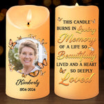 Custom Photo You Are Never Gone From My Heart - Memorial Personalized Custom LED Candle - New Arrival, Christmas Gift, Sympathy Gift For Family Members