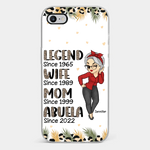 Promoted To Great Grandma - Family Personalized Custom Clear Phone Case - Gift For Mom, Grandma