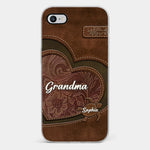 A Mother's Love Endures Through All - Family Personalized Custom Clear Phone Case - Gift For Grandma