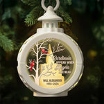 Cardinals Appear When Angels Are Near - Memorial Personalized Custom Candlelight Lantern Ornament - Sympathy Gift, Christmas Gift For Family