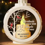 Cardinals Appear When Angels Are Near - Memorial Personalized Custom Candlelight Lantern Ornament - Sympathy Gift, Christmas Gift For Family