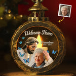 Custom Photo God Has You In His Arms, I Have You In My Heart - Memorial Personalized Custom Candlelight Lantern Ornament - Sympathy Gift, Christmas Gift For Family Members