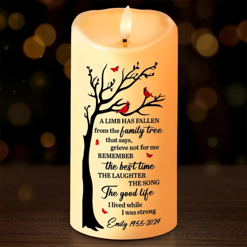 Forever Part Of Our Story - Memorial Personalized Custom LED Candle - Sympathy Gift, Christmas Gift For Family Members