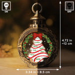 Custom Name Christmas Tree Family Gifts - Personalized Candlelight Lantern Ornament