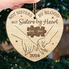 Our Hearts Tied Together - Bestie Personalized Custom Ornament - Wood Custom Shaped - Christmas Gift For Best Friends, BFF, Sisters