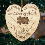 Our Hearts Tied Together - Bestie Personalized Custom Ornament - Wood Custom Shaped - Christmas Gift For Best Friends, BFF, Sisters