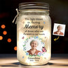 Custom Photo Your Love Continues To Brighten My Days - Memorial Personalized Custom Mason Jar Light - Sympathy Gift, Christmas Gift For Family Members