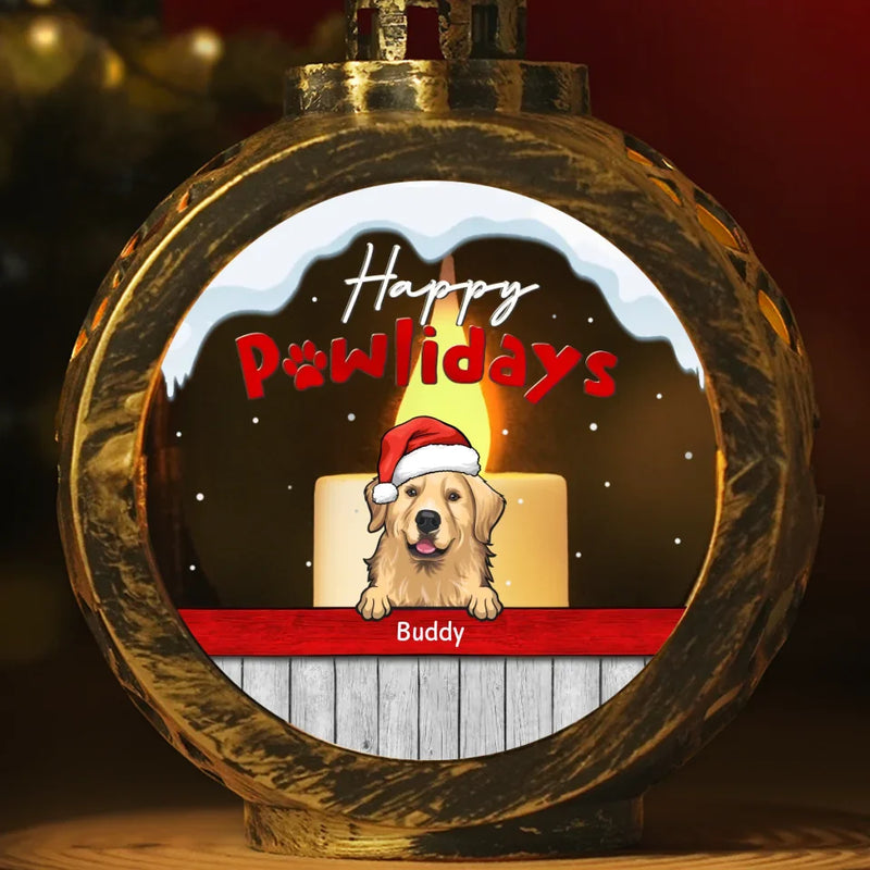 Furry Holiday Wishes - Dog & Cat Personalized Custom Candlelight Lantern Ornament - Christmas Gift For Pet Owners, Pet Lovers
