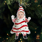 Custom Photo Santa’s Littlest Helper Is The Cutest One Of All - Family Personalized Custom Ornament - Acrylic Custom Shaped - Christmas Gift For Baby Kids, Newborn Baby, First Christmas