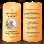 Custom Photo Thank You For The Memories - Memorial Personalized Custom LED Candle - Sympathy Gift, Christmas Gift For Family
