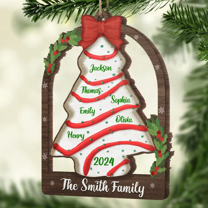 Every Christmas Tree Is A Treasure Trove Of Memories - Family Personalized Custom Ornament - Wood Custom Shaped - Christmas Gift For Family Members