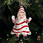 Custom Photo Santa’s Littlest Helper Is The Cutest One Of All - Family Personalized Custom Ornament - Acrylic Custom Shaped - Christmas Gift For Baby Kids, Newborn Baby, First Christmas