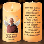 Custom Photo Memorial Angel Gifts - Personalized LED Candle