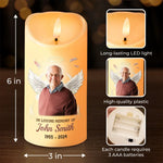 Custom Photo Memorial Angel Gifts - Personalized LED Candle