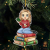 Each Book Has A Piece Of Our Spirit - Personalized Custom Ornament - Acrylic Custom Shaped - Christmas Gift For Book Lovers
