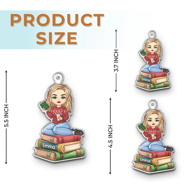 Each Book Has A Piece Of Our Spirit - Personalized Custom Ornament - Acrylic Custom Shaped - Christmas Gift For Book Lovers