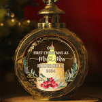 Merry And Married Our First Christmas As Mr And Mrs - Couple Candlelight Lantern Ornament - Christmas Gift For Husband Wife, Anniversary, First Christmas