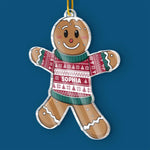 Custom Name Christmas Gingerbread Decor - Personalized Ornament