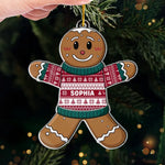 Custom Name Christmas Gingerbread Decor - Personalized Ornament