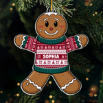 Custom Name Christmas Gingerbread Decor - Personalized Ornament