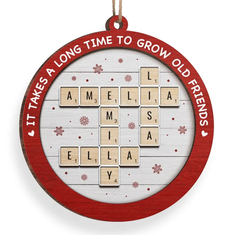 Good Times Are Better With Your Best Friends - Bestie Personalized Custom Ornament - Wood Custom Shaped - Christmas Gift For Best Friends, BFF, Sisters