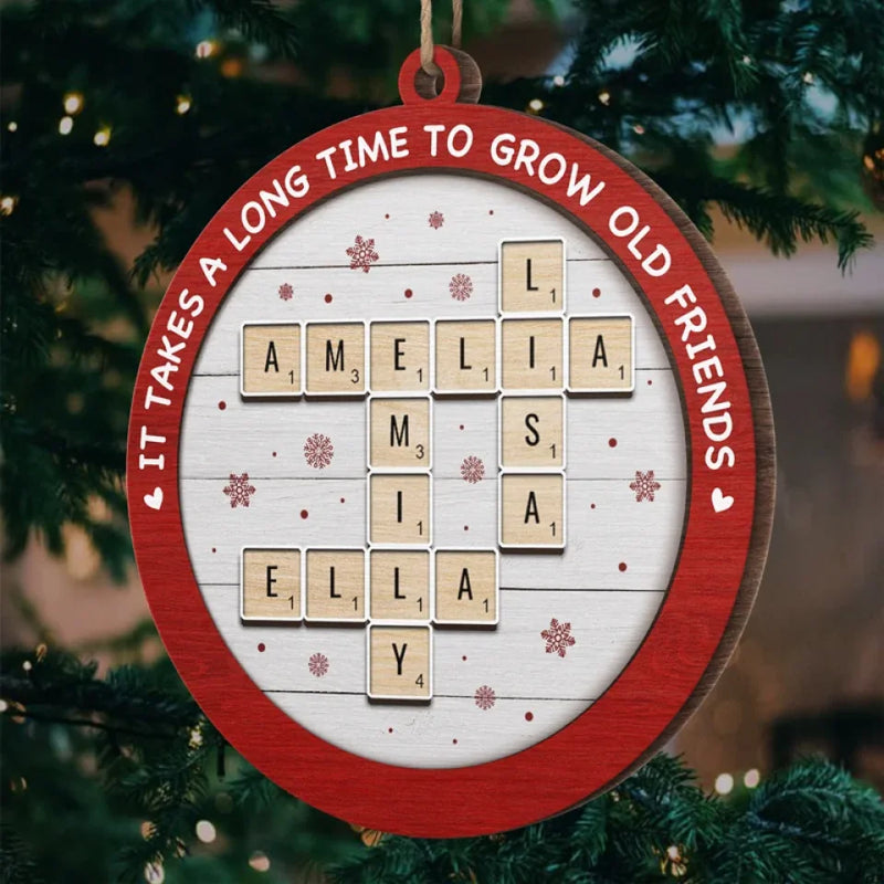 Good Times Are Better With Your Best Friends - Bestie Personalized Custom Ornament - Wood Custom Shaped - Christmas Gift For Best Friends, BFF, Sisters